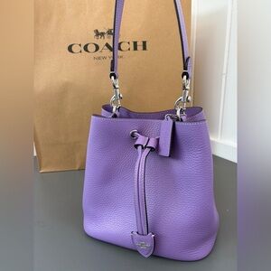 Coach Iris Rowan Bucket Bag with a Signature Leather Wristlet